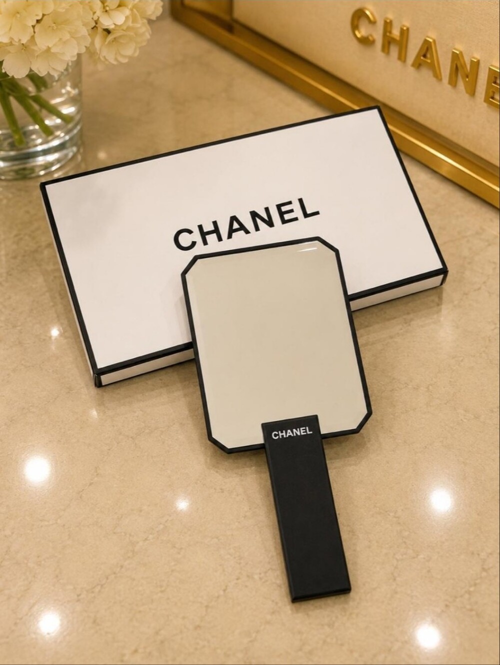 CHANEL Beauty Hand Held Makeup Mirror - Limited Edition - Black